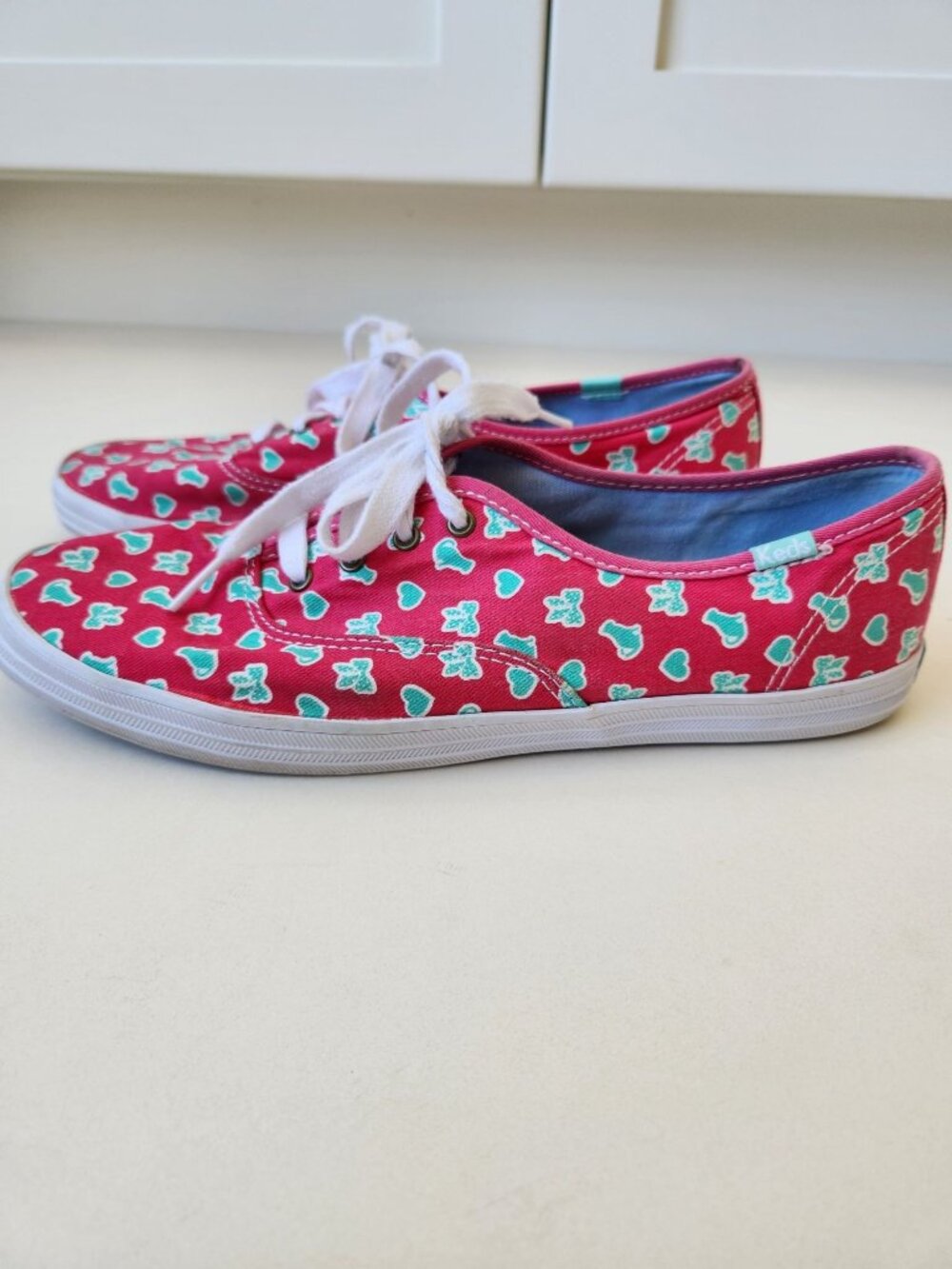 Taylor Swift Keds Red Canvas Sneakers Cats Hearts Bows Cute Coquette Whimsical
